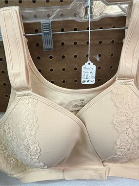 Soft Lace-Accent Comfort Bra in Beige